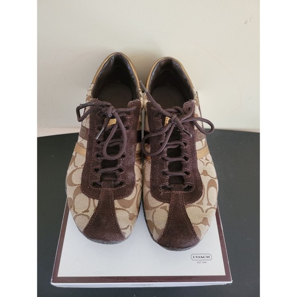 Coach signature canvas shoes size 9 - Picture 2 of 12